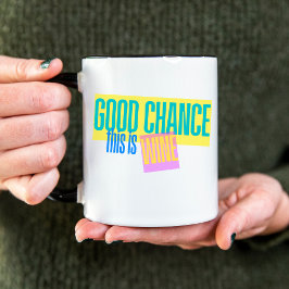 Taza Bicolor Curiosa Retro Brillante, Es Vino
