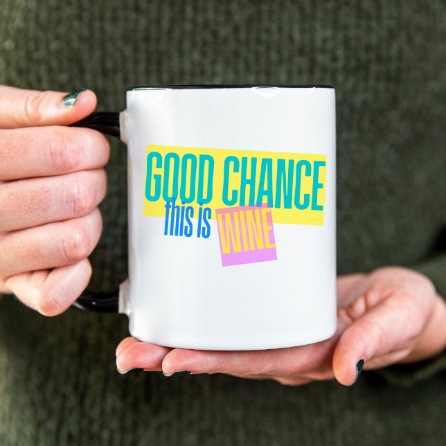 Taza Bicolor Curiosa Retro Brillante, Es Vino (Subido por el creador)