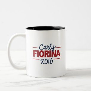 Taza Bicolor Cursive del Rótulo de la campaña de Carly Fiorin