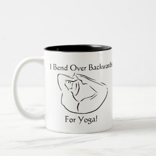 Taza Bicolor Curva encima al revés para la yoga divertida de l