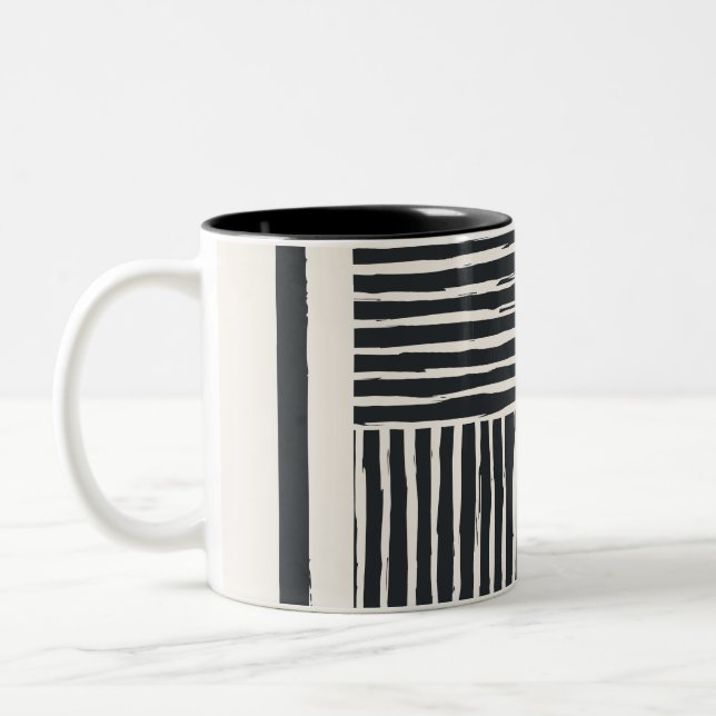 Taza Bicolor Custodia de papel en blanco y negro (Izquierda)