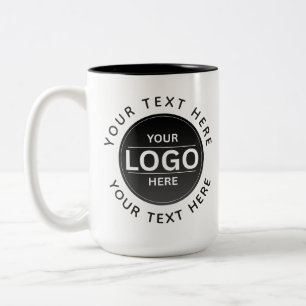 Taza Bicolor Custom Business Brand Logo