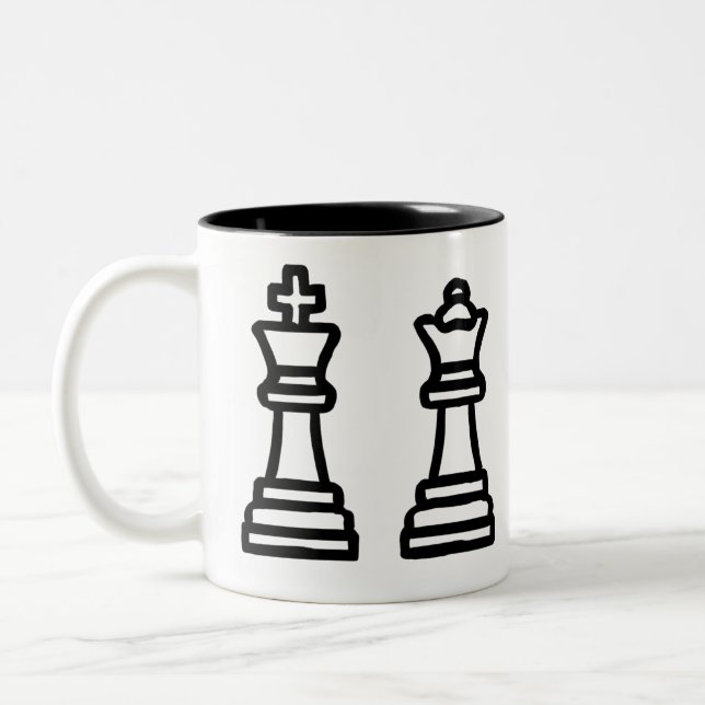 Taza Bicolor Custom Chess Master Coffee Mug (Izquierda)