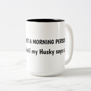 Taza Bicolor Custom Husky Coffee Mug