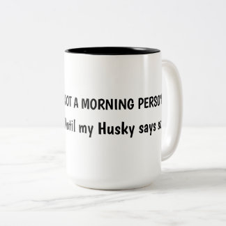 Taza Bicolor Custom Husky Coffee Mug