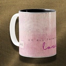Taza Bicolor Custom Name Love Script Heather Dusk Poet Mug