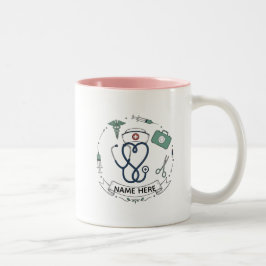 Taza Bicolor Custom Nurse Gift Mug