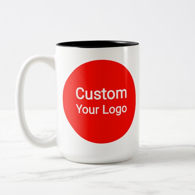 Taza Bicolor Custom Photo & Logo  | Personalized (Izquierda)