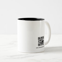 Taza Bicolor Custom QR Logo Website Two Tone Business mug