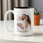 Taza Bicolor Custom Rounded Corners Photo Family<br><div class="desc">Start every morning with a smile and your favorite memories on this Custom Rounded Corners Photo Family Two-Tone Coffee Mug. Designed with smooth rounded corners framing your family photo, this mug blends modern style with timeless sentiment. The two-tone design adds a pop of color to the handle and interior, giving...</div>