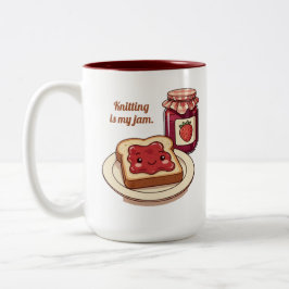 Taza Bicolor [Customize] is my jam - cute jam and toast cartoon