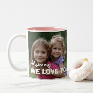 Taza Bicolor Customized with 2 and text
