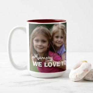 Taza Bicolor Customized with 2 and text