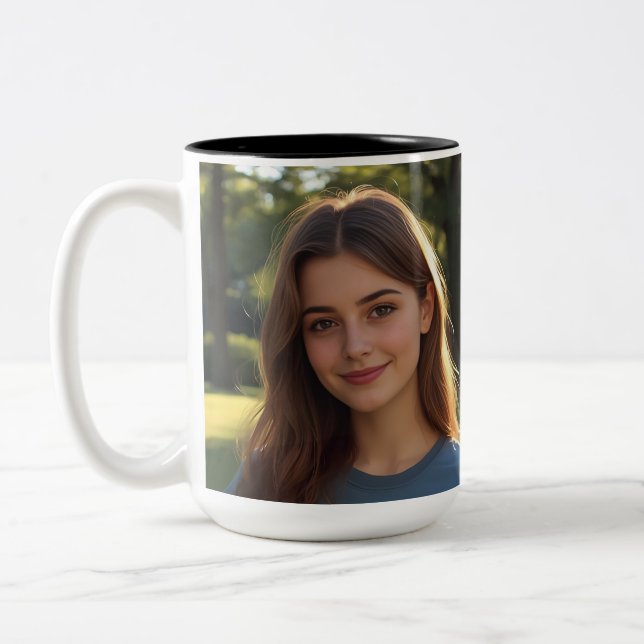Taza Bicolor Customized with two photos (Izquierda)