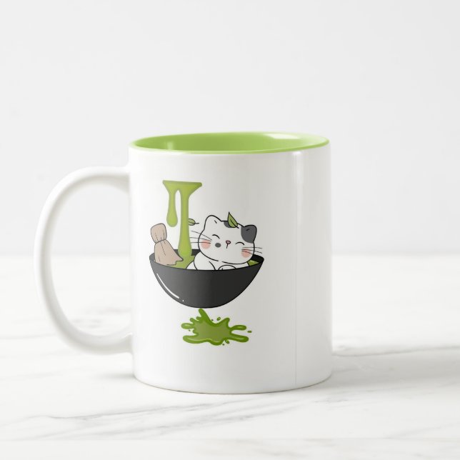 Taza Bicolor Cut Cat Matcha's Mug (Izquierda)