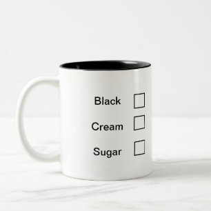 Taza Bicolor Cuta diversión tipografía trabajo en casa