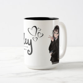 Taza Bicolor Cute Art Coffee Cup