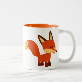 Taza Bicolor Cute Astute Personalizado Fox Mug