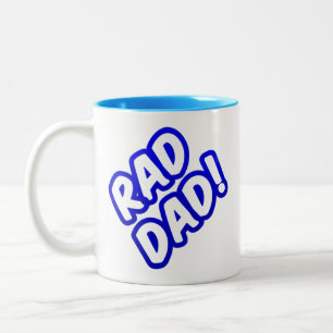 Taza Bicolor Cute Blue Funny Rad Dad