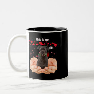 Taza Bicolor Cute Bouvier Des Flandres Este Es Mi Valentine Da