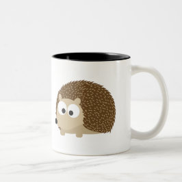 Taza Bicolor Cute Brown Hedgehog