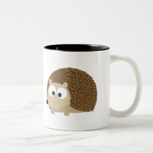 Taza Bicolor Cute Brown Hedgehog
