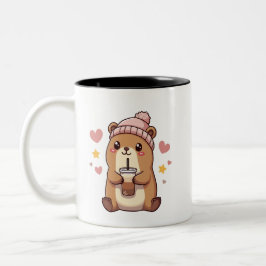 Taza Bicolor Cute Capybara Mug