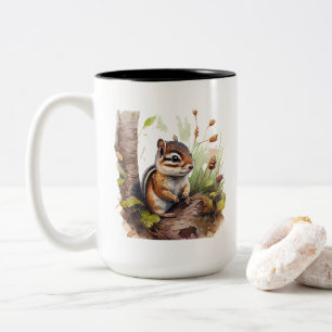 Taza Bicolor Cute Chipmunk Mug