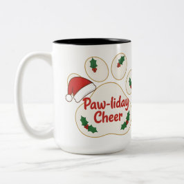 Taza Bicolor Cute Christmas Pet Paw