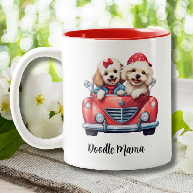 Taza Bicolor Cute Cockapoo Doodle Perro Mama Personalizado (Subido por el creador)