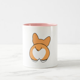 Taza Bicolor Cute Corgi Butt Mug - 2 Tono