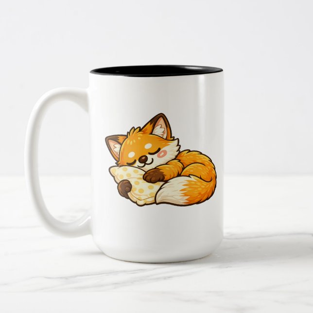 Taza Bicolor Cute Cozy Sleeping Fox (Izquierda)