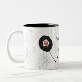 Taza Bicolor Cute Dandelion Hedgehog Heart