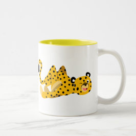 Taza Bicolor Cute Dashing Personalizado Cheetah