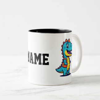 Taza Bicolor Cute Dinosaur Coffee Mug – Fun Dino Drinkware for 