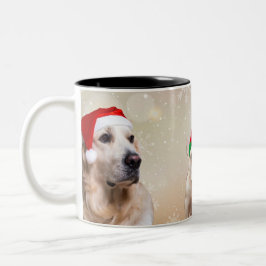 Taza Bicolor Cute Dog Christmas