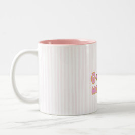 Taza Bicolor Cute Donut Good Morning Two-Tone Coffee Mug