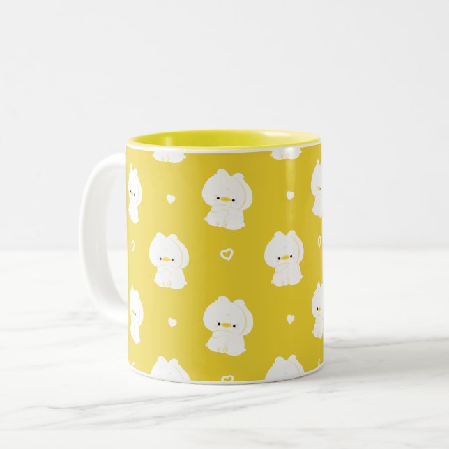 Taza Bicolor Cute Duck Couple (Anverso izquierdo)