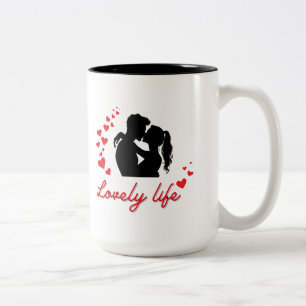 Taza Bicolor Cute El día de San Valentín Mug