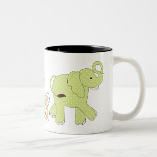 Taza Bicolor Cute Elephant Mug