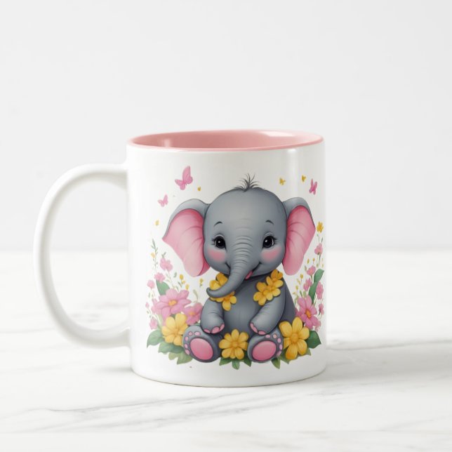 Taza Bicolor Cute Elephant Mug (Izquierda)
