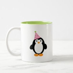 Taza Bicolor Cute Fiesta Penguin