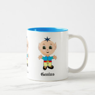 Taza Bicolor Cute Genius Elf & Calligraphy