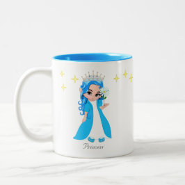 Taza Bicolor Cute Hada Princesa & Estrellas 