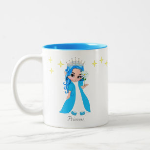 Taza Bicolor Cute Hada Princesa & Estrellas 