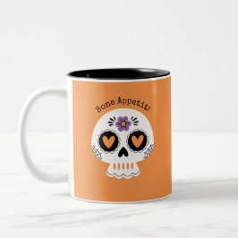 Taza Bicolor Cute Halloween Sugar Skull