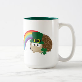 Taza Bicolor Cute Hedgehog Leprechaun