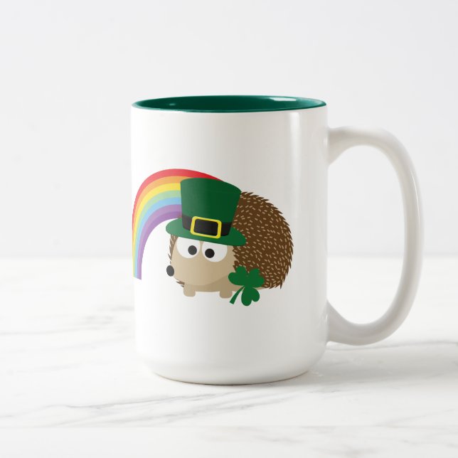 Taza Bicolor Cute Hedgehog Leprechaun (Derecha)