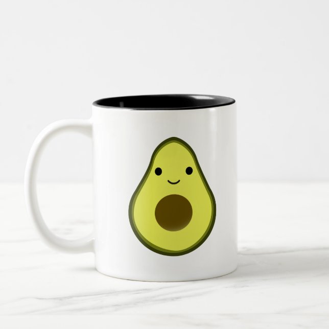 Taza Bicolor Cute Kawaii Aguacate (Izquierda)