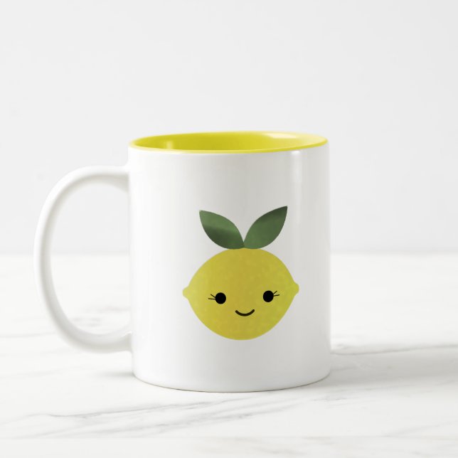 Taza Bicolor Cute Kawaii Lemon (Izquierda)